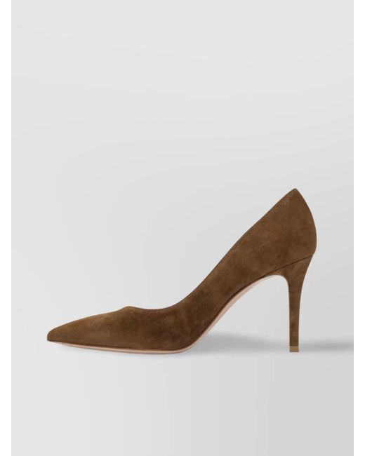 Gianvito Rossi Brown Patent Leather Gianvito 85 Mm Pumps