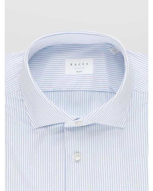 Xacus Blue Striped Long-Sleeve Shirt for men