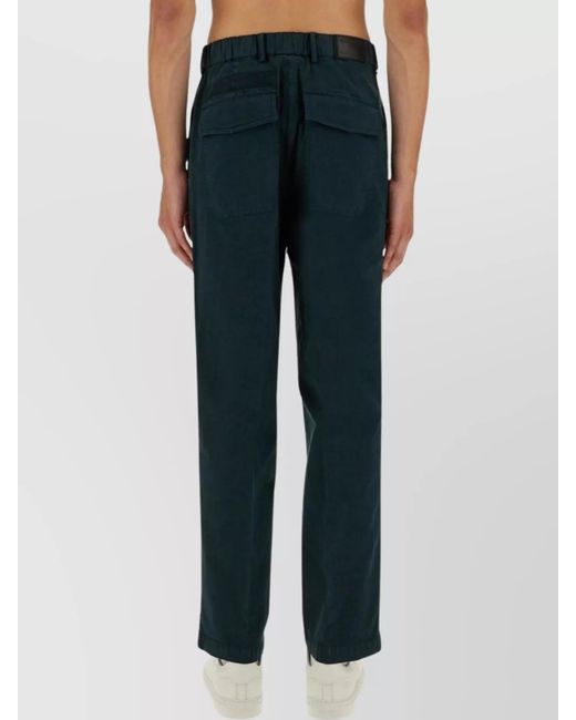 Helmut Lang Blue Cotton Cargo Trousers for men