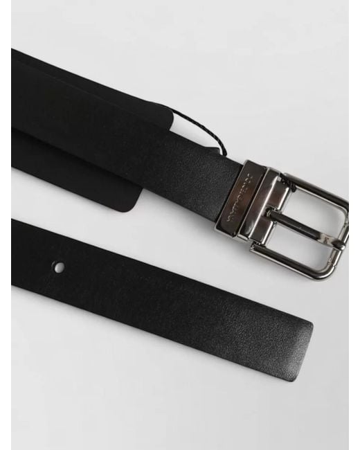 Dolce & Gabbana Black Leather Studded Belt Tone Buckle for men