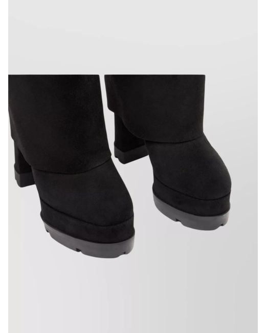 Casadei Black Leather Ankle Boots