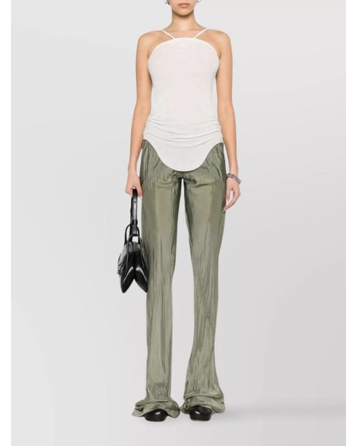 Rick Owens White Ribbed Tank Top