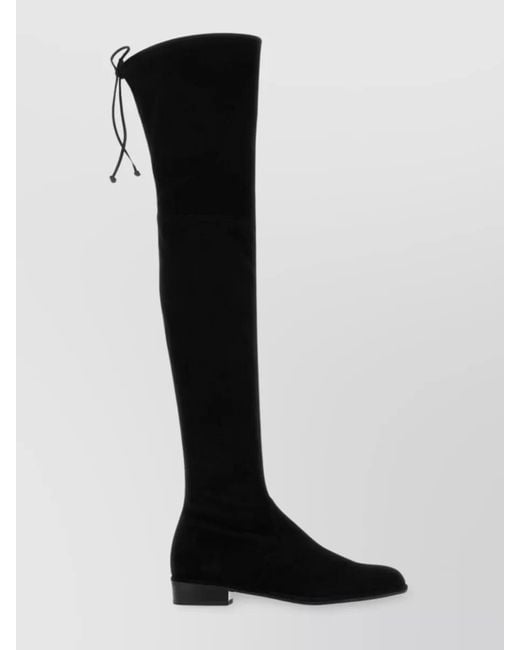 Stuart Weitzman Black Suede Over-The-Knee Boots