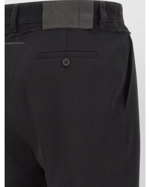 MM6 by Maison Margiela Black Straight-Leg Trousers for men