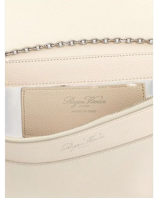 Roger Vivier Natural Leather Clutch Bag