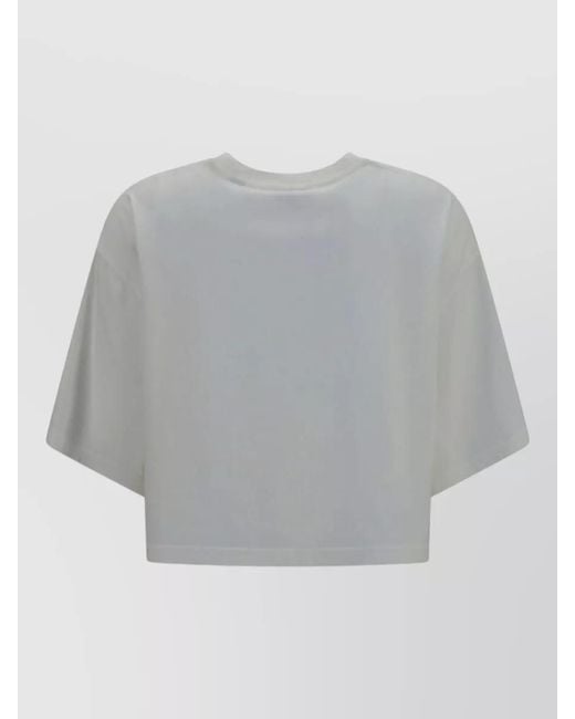 Burberry Gray Cropped Logo Cotton T Shirt Short Sleeves
