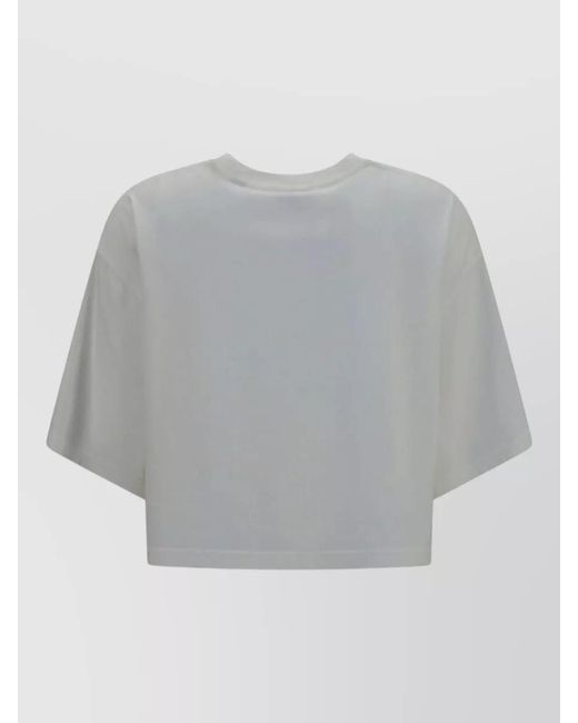 Burberry Gray Logo Print Oversized Cotton T-Shirt