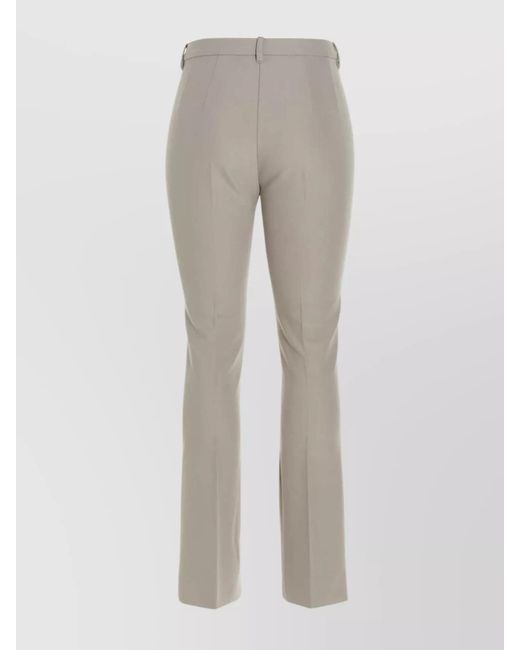 Max Mara Gray Slim-Fit Trousers