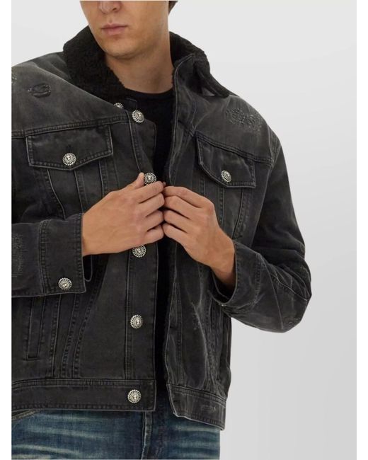 Balmain Black Regular-Fit Denim Jacket for men