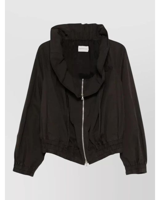 Dries Van Noten Black Bomber Jacket