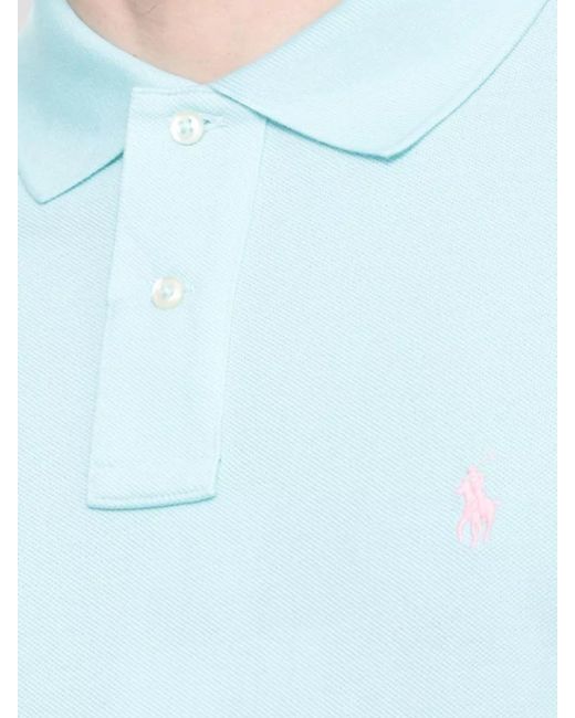 Ralph Lauren Blue Cotton Short-Sleeve Polo Shirt for men