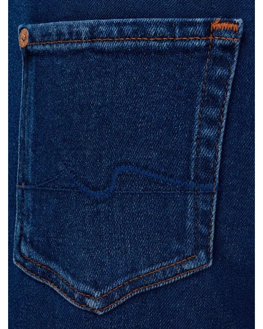 7 For All Mankind Blue Denim Pants Belt Loops Contrast Stitching