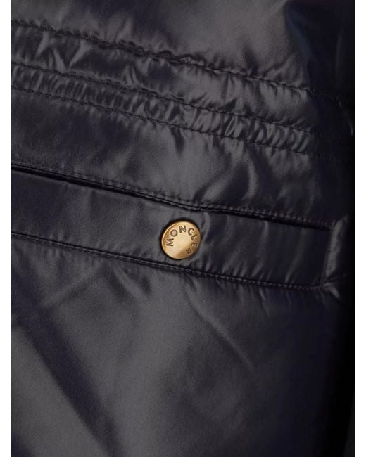 Moncler Black Cotton Blend Tricot Cardigan High Collar