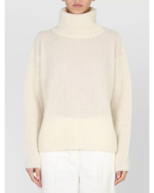 Boss White Turtleneck Jumper
