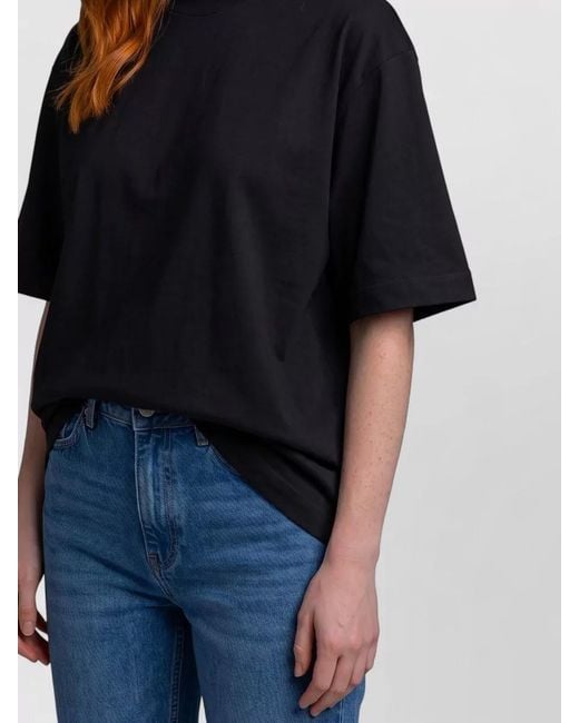 Jacquemus Black Short Sleeve Square Neck Jersey Top