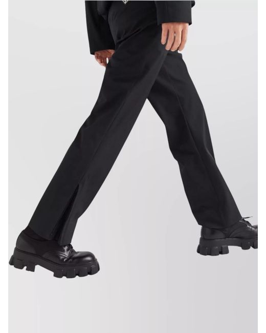 Prada Blue Straight-Leg Trousers for men