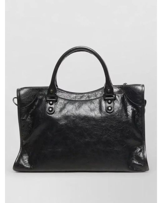 Balenciaga Black Le City Medium Leather Tote Bag
