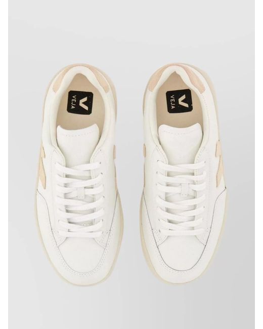 Veja Natural Leather Low-Top Sneakers