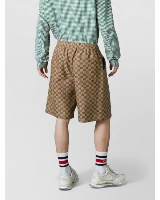 Gucci Multicolor Gg Supreme Cotton Tailored Shorts for men