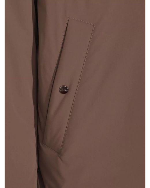 Herno Brown Resort Hooded Jacket for men