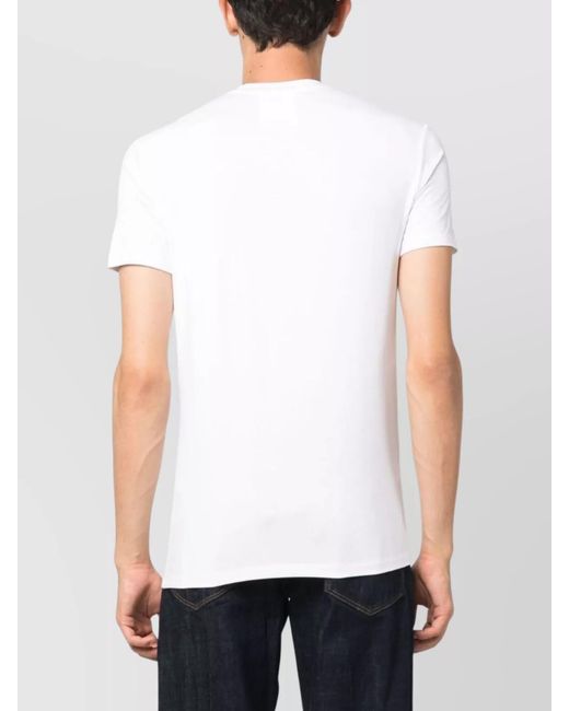 Emporio Armani White Short-Sleeve Crew-Neck T-Shirt for men