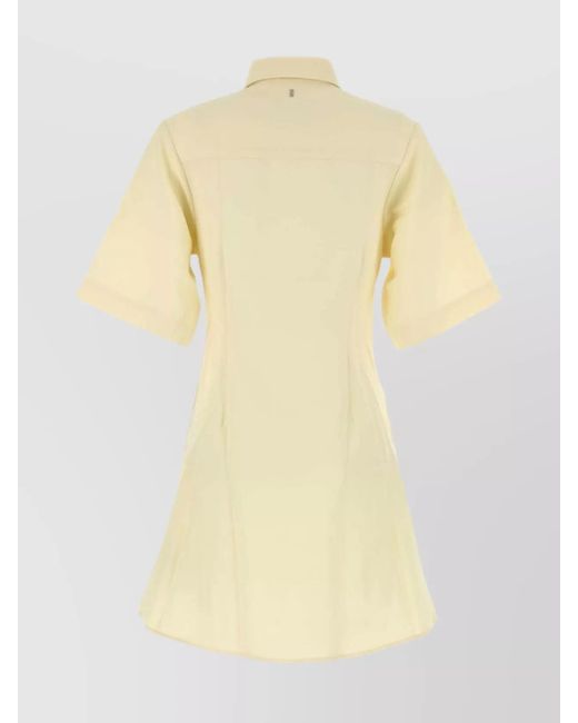 AMI Yellow Virgin Wool Shirt Dress