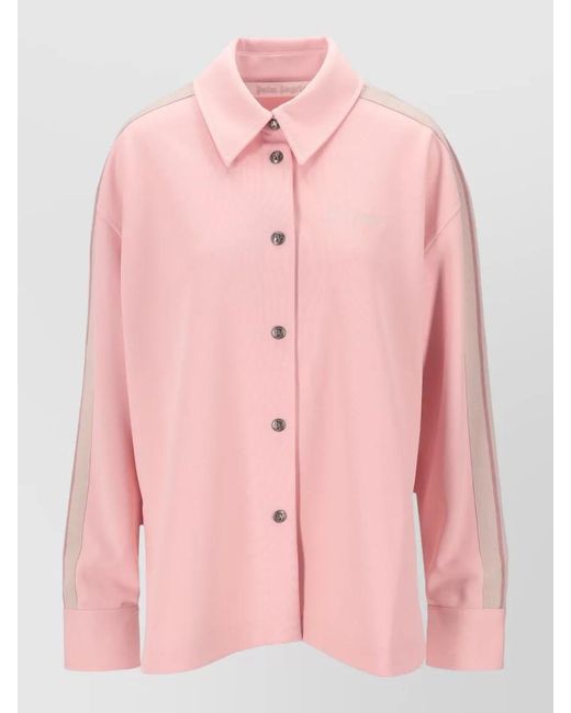 Palm Angels Pink Logo Track Shirt
