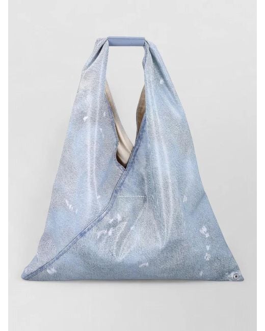 MM6 by Maison Margiela Blue Japan Inspiration Tote Bag Dual Handles