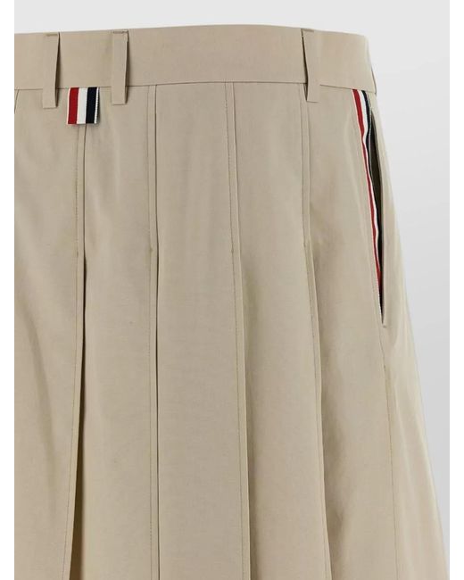 Thom Browne Natural Pleated Skirt
