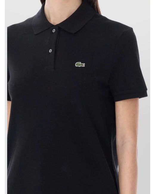 Lacoste Black Cotton Short-Sleeve Polo Shirt