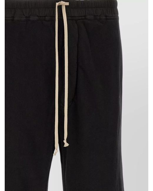 Rick Owens Black Wide-Leg Floor-Length Cotton Trousers for men