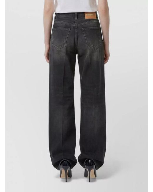 Haikure Black Mid-Rise Wide-Leg Denim Jeans