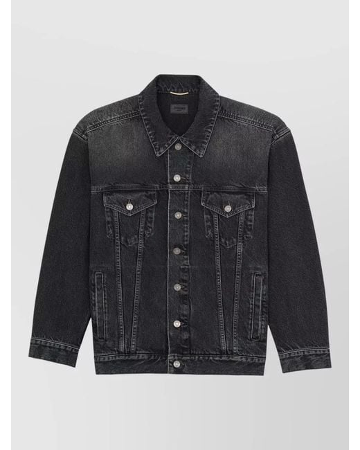 Saint Laurent Blue Oversized Jacket