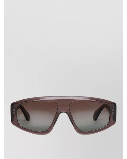 Alaïa Gray Aviator Shield Square Mask Sunglasses
