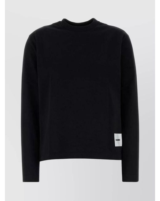 Jil Sander Black Cotton T-Shirt Set Long Sleeves