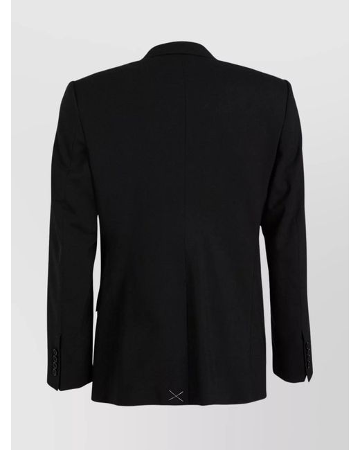 Dolce & Gabbana Black Virgin Wool Single-Breasted Blazer for men