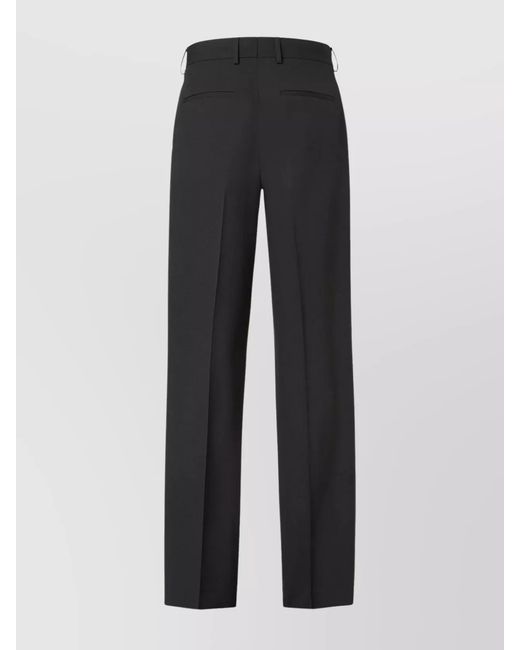 Fendi Blue Virgin Wool Slim Tapered Tailored Trousers for men