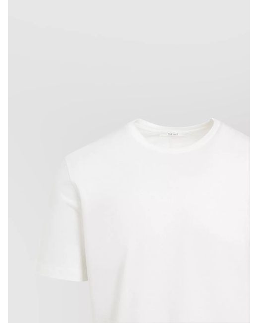 The Row White Luke T-Shirt Cotton Raised Stitching for men