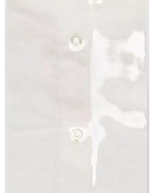 Woolrich White Linen Long-Sleeve Shirt for men