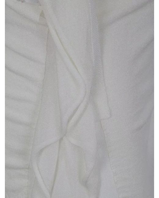 Paloma Wool Gray Zanic Backless Ruched Sheer Maxi Dress