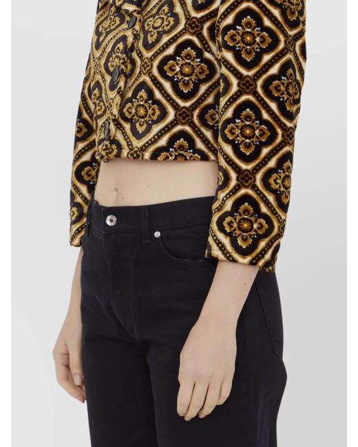 Etro Black Velvet Cropped Jacket