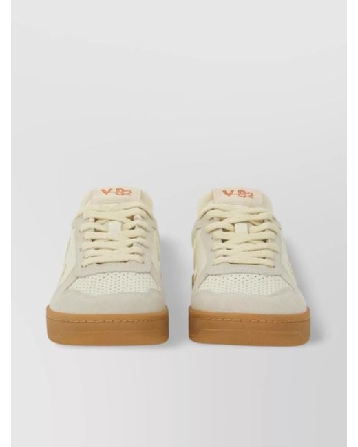 Veja Multicolor Perforated Rubber Sole Sneakers With Contrast Heel Tab
