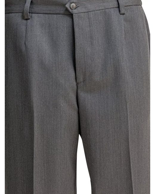 Briglia 1949 Gray Trousers Straight Leg Belt Loops Back Pockets for men