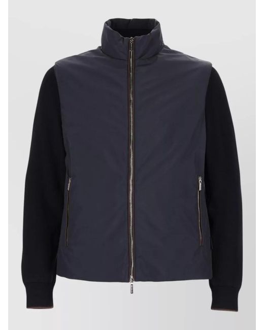 Moorer Blue Down Single Breasted Coat for men