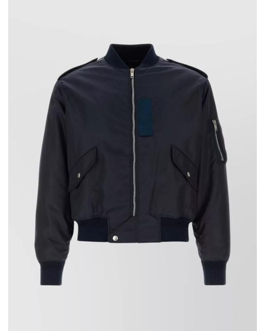 Givenchy Blue Nylon Bomber Jacket for men