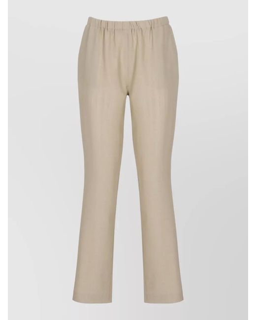 Loulou de Saison Natural Straight Leg Full Length Viscose Pants