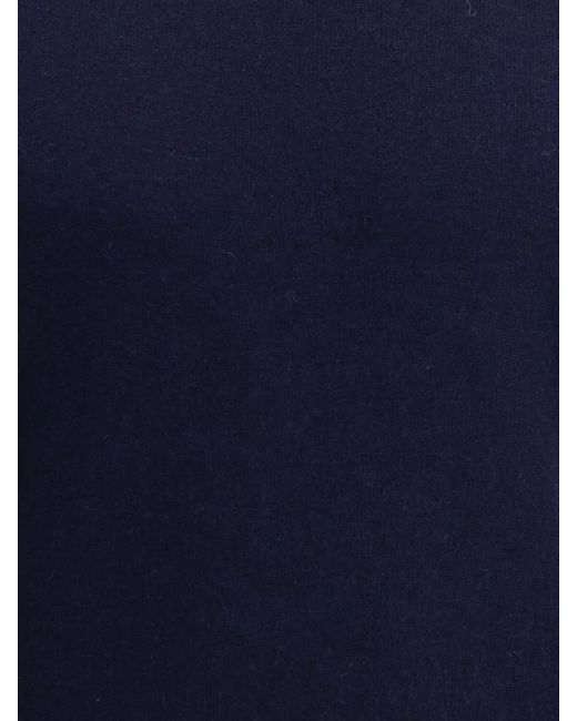 Brunello Cucinelli Blue Cashmere Crew Neck Long Sleeve Sweater for men