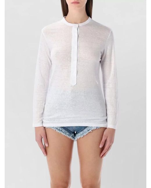 Isabel Marant White Marant Étoile Lucy Linen T-Shirt
