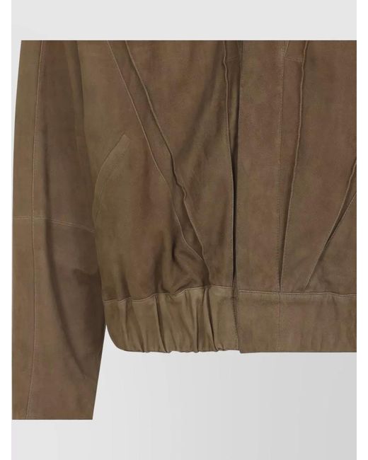 Giorgio Armani Brown Lamb Leather Blouson Jacket for men