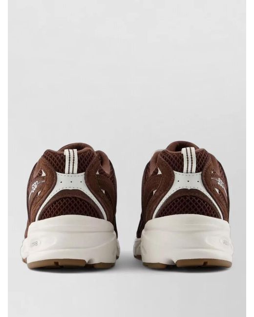 New Balance Brown Suede Panel Low-Top Sneakers